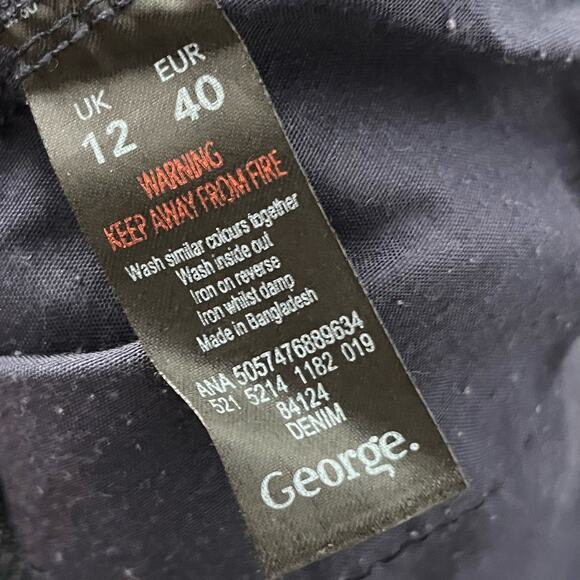 George Linen Blend Cropped Drawstring Pants - Size 12 (UK) - Picture 7 of 8